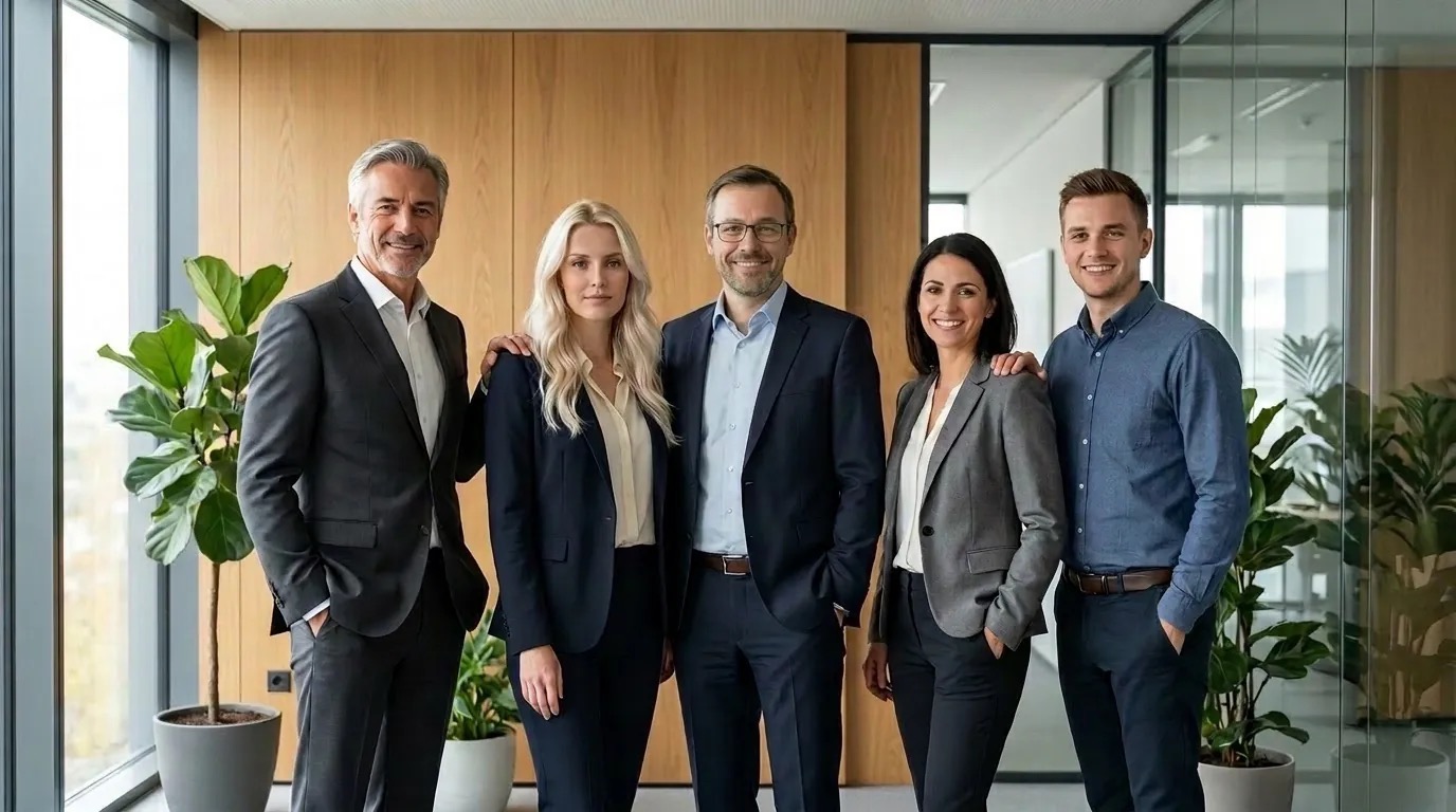 Das Team der Klever Kraft im Stuttgarter Büro – unter anderem mit HR Manager Ludwig Wolf